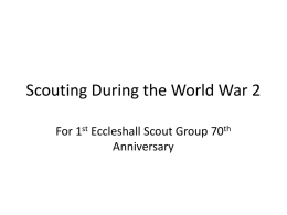 Scouting During the World War 2