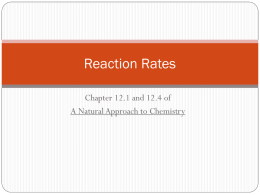 Reaction Rates - Siverling