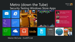 Security Testing Windows Store Apps