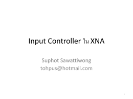 Input Controller ** XNA