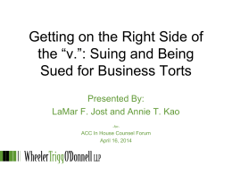 Practical Tips - Association of Corporate Counsel