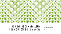 Novela de Caballeria y Cervantes