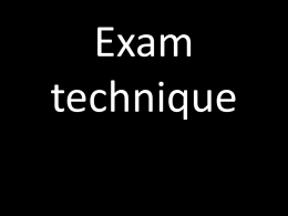 Exam Technique - Bungay High School