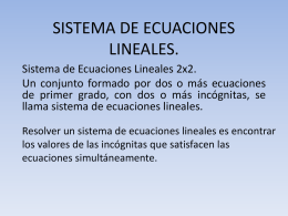 SISTEMA DE ECUACIONES LINEALES 2X2 (83,9