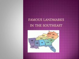 Famous landmarks in the southeast