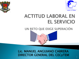 ACTITUD LABORAL EN EL SERVICIO