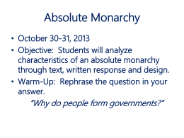 Absolute Monarchy