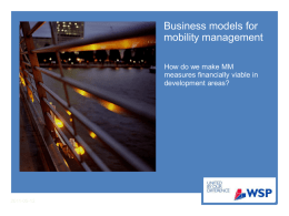 Business models for mobility management