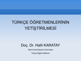 Doç. Dr. Halit KARATAY