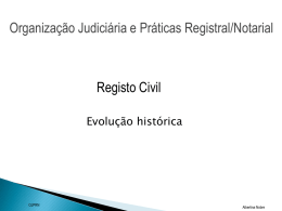A origem do registo civil