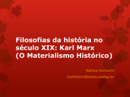 Filosofias da história no século XIX: Karl Marx (O
