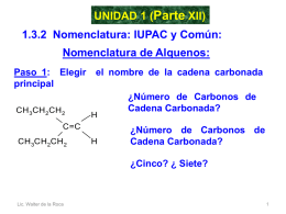 Unidad 1 (Q.O.I 1S 2015 P.XII Alquenos Nomenclatura)
