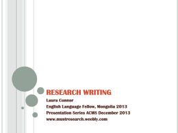 Research Writing PowerPoint