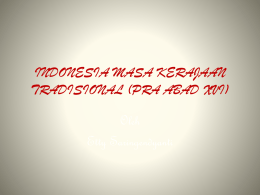 indonesia masa kerajaan tradisional (pra abad xvi)