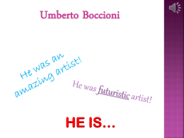 Umberto Boccioni presentation - stgeorges