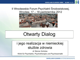 Otwarty Dialog - II Forum Psychiatrii Środowiskowej we Wrocławiu