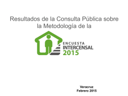 Resultados de la Consulta Pública para la Encuesta Intercensal 2015
