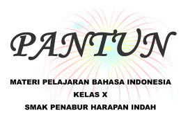 pantun - Blog of BPK PENABUR