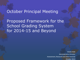 School Accountability and DDEOC PPT – Principals October Meeting