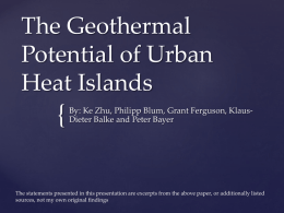The Geothermal Potential of Urban Heat Islands