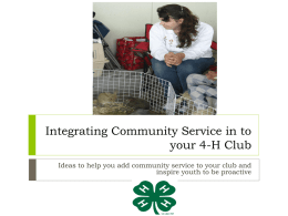 Community Service.
