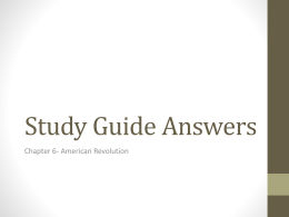 Study Guide Answers