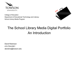 The School Library Media Digital Portfolio