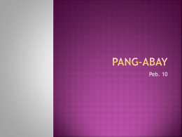 Pang-Abay - WordPress.com