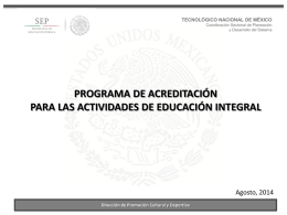 actividades de educación integral - Instituto Tecnológico de San