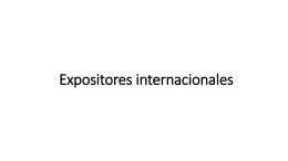 Expositores internacionales