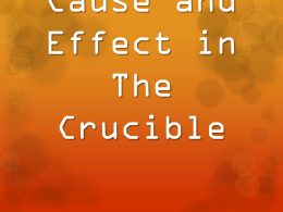 Cause and Effect in The Crucible