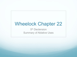 Wheelock Chapter 22 - Mr. Hudec and His Latin Stuff