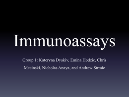 Immunoassays pd3 - OldForensics 2012-2013