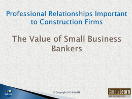 The Value of Small Business Bankers
