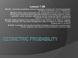 7.4B Geometric Probability LESSON