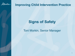 Signs of Safety -Toni Morkin