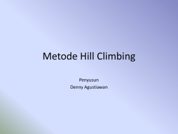 Metode Hill Climbing