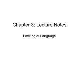 Chapter 3 Powerpoint Presentation