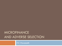 Slides for Adverse Selection