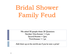 Bridal Shower Family Feud PPT