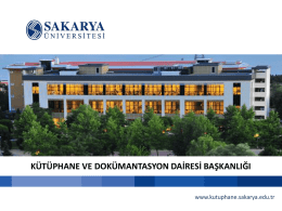 PowerPoint Sunusu - Sakarya Üniversitesi Haber Portalı