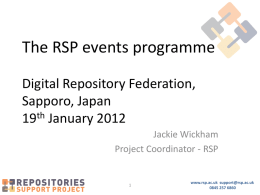 The RSP Events Programme