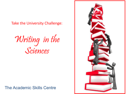 Writing in the Sciences