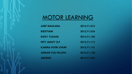 MOTOR LEARNING - Rizky Yuliani