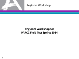PARCC Regional Training Buffalo - Admin PowerPoint