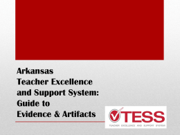 TESS Artifact and Evidence Presentation