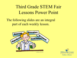 Science Fair For 3rd Grade