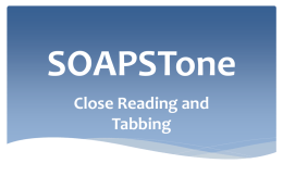 SOAPSTone _real - Cardinal Hayes High School
