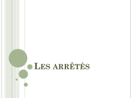 les arr&ecirc;t&eacute;s municipaux
