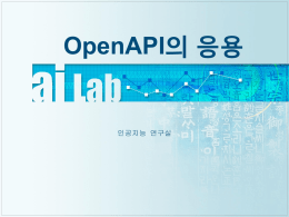 OpenAPI - 부산대학교 인공지능 연구실